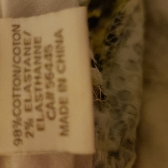 J. Crew cafe capri green textured leopard print pants women's Sz 8 - Picture 6 of 6